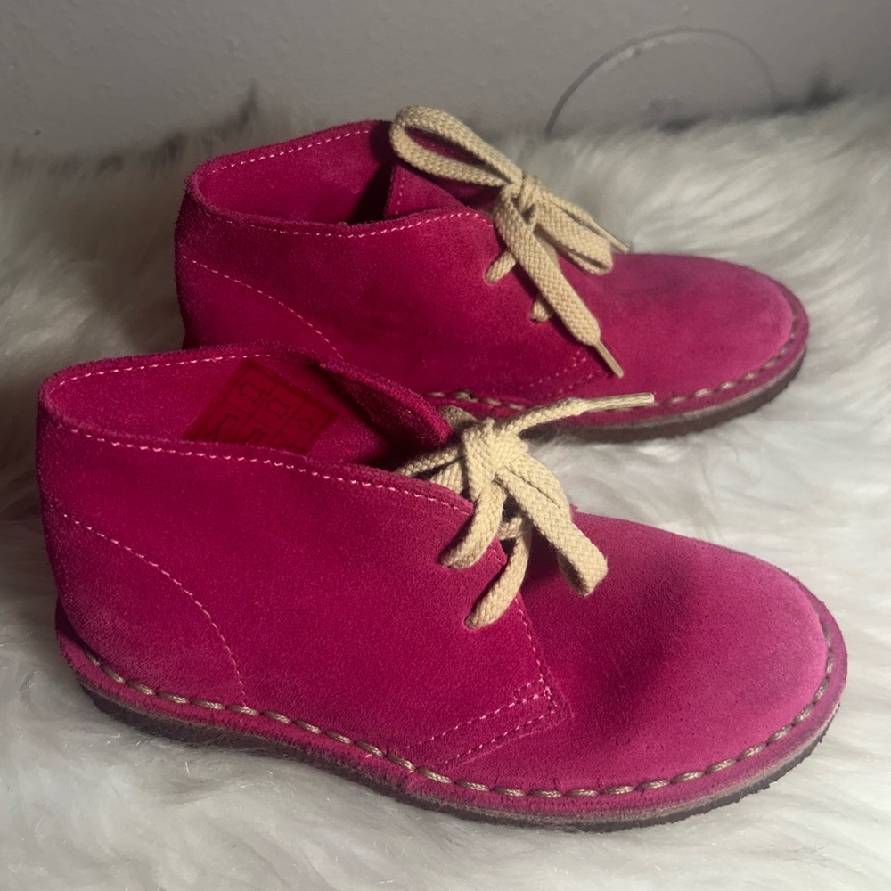 J.CREW Kids' Suede MacAlister Chukka Boots Bright Pink Size 11 - Picture 4 of 7
